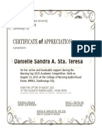 Danielle Sandra A. Sta. Teresa: Certificate