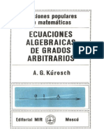 Ecuaciones Algebraicas Grados Arbitrarios a Kurosch