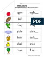 Plural Nouns Worksheet 1 PDF