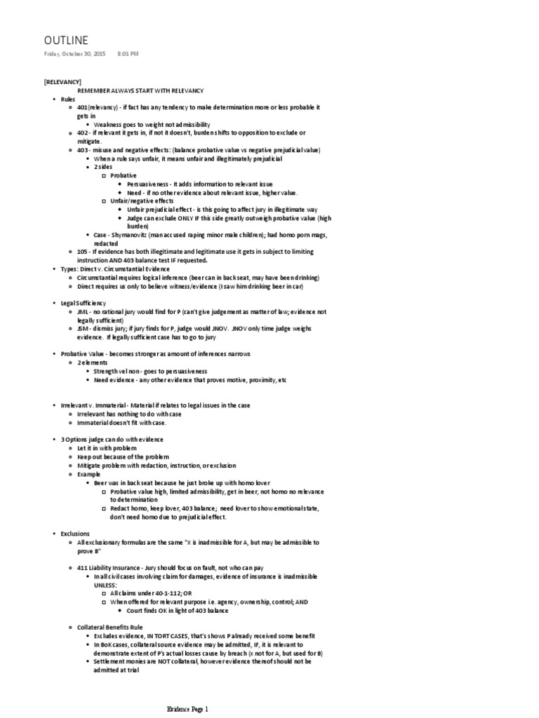 Federal rules of evidence printable image