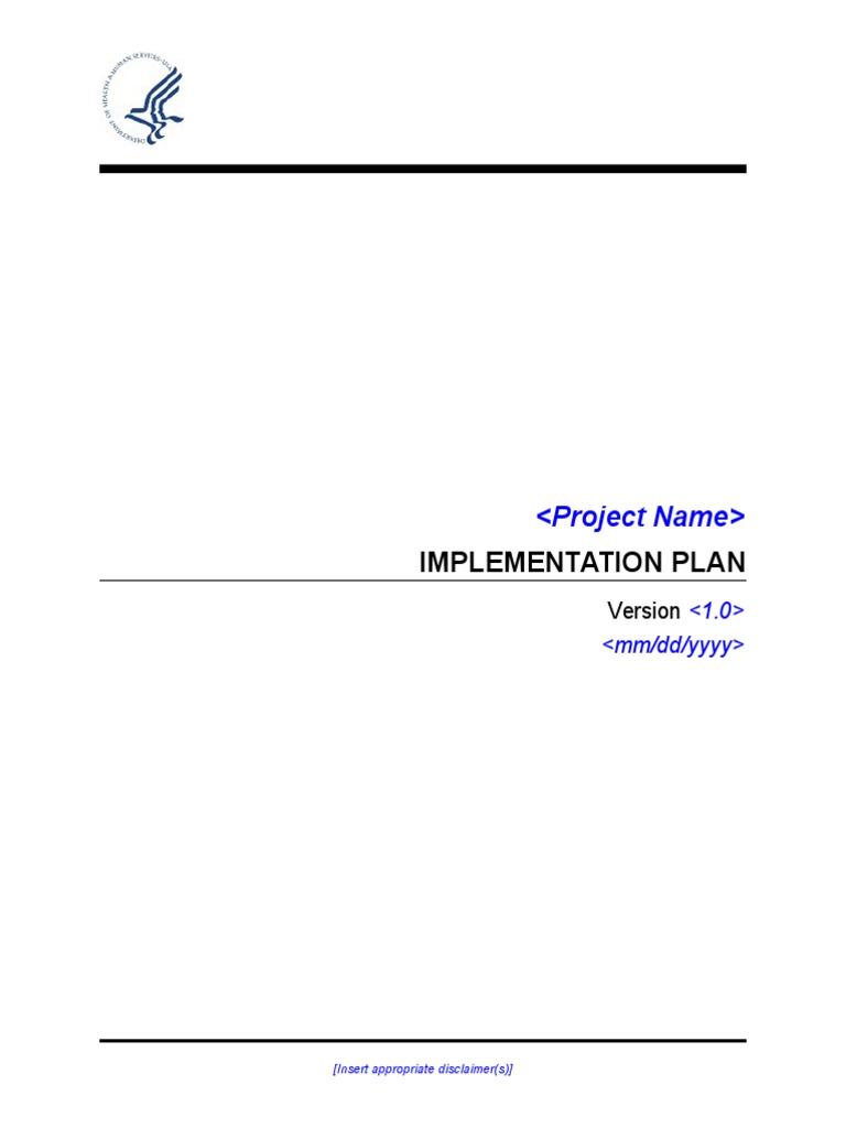 Project Implementation Plan Template | PDF | Implementation | Databases