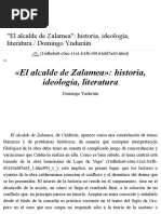 "El Alcalde de Zalamea": Historia, Ideología, Literatura: Domingo Ynduráin - Biblioteca Virtual Mig