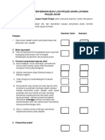 Senarai Semak Penyerahan Buku Log Projek Akhir Laporan Projek Akhir