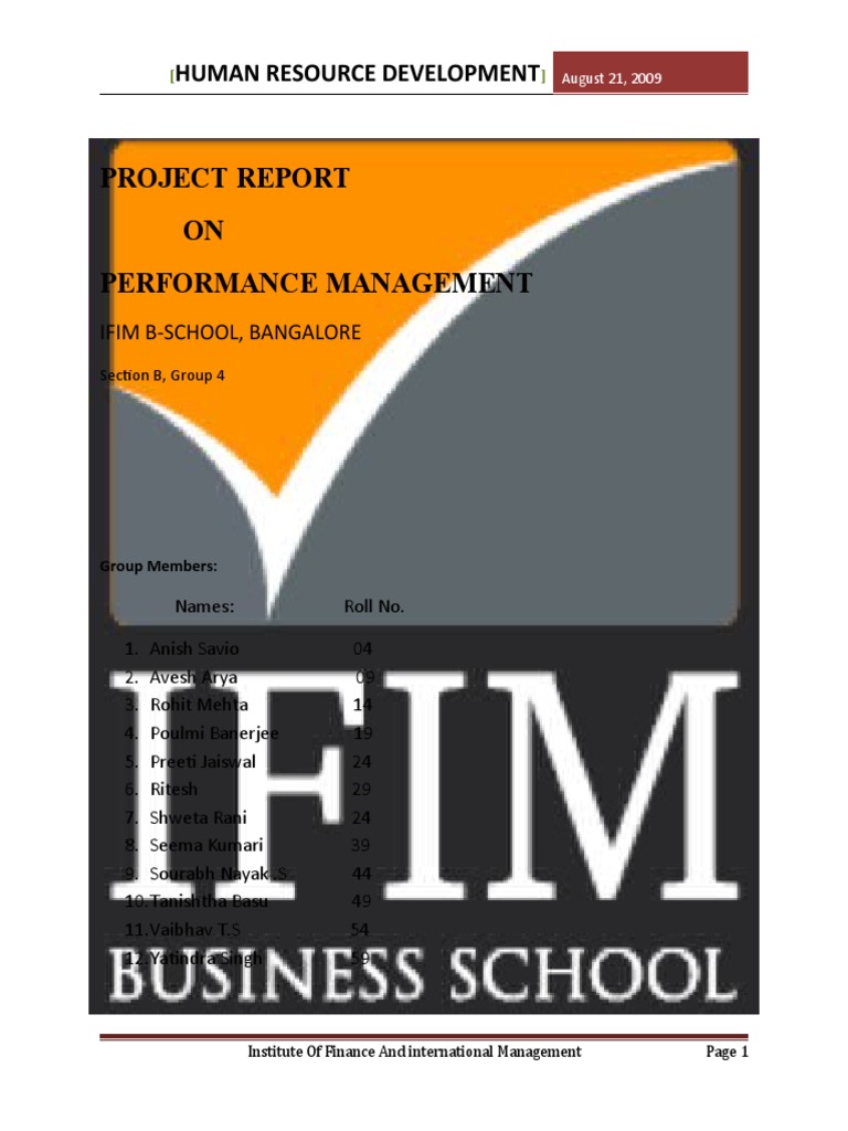 Performance Management Report | PDF | Performance Appraisal ...