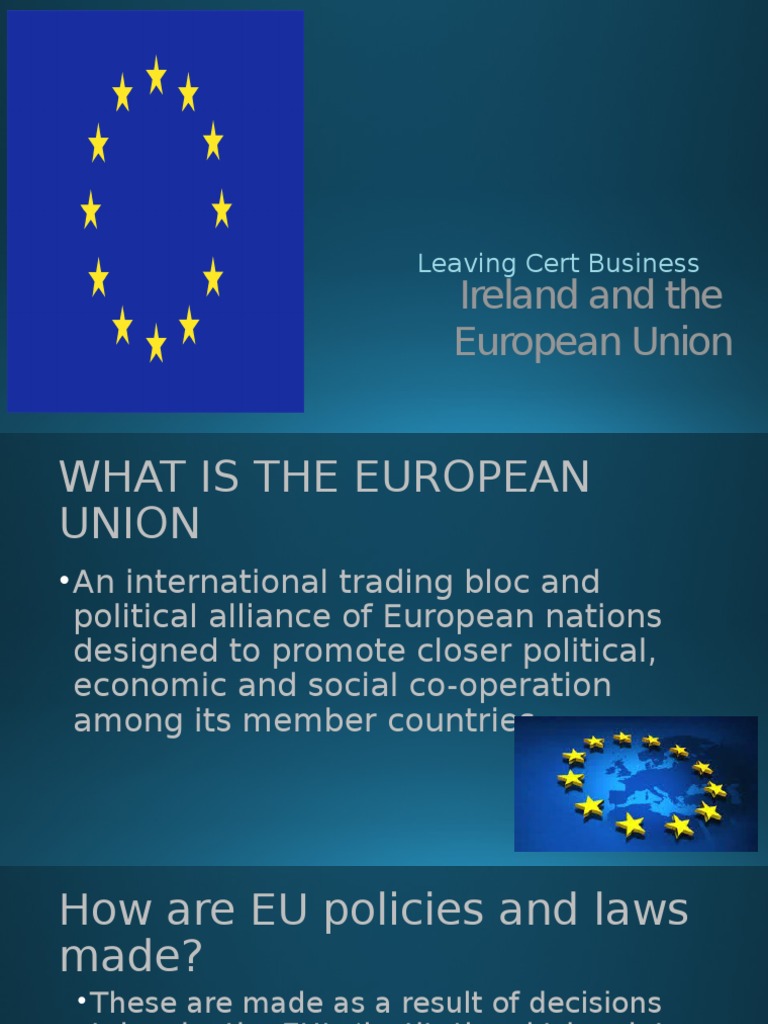 Ireland and The European Union Powerpoint | PDF | Economic And Monetary ...