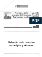 Promoción de La Inversión de Gobiernos Regionales y Locales 2016.