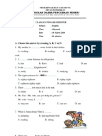 A. Choose The Answer by Crossing A, B, C or D: Pemerintah Kota Bandung Dinas Pendidikan