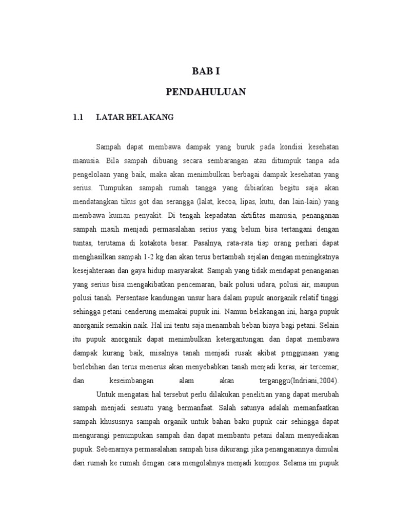 Makalah Pembuatan Pupuk Kompos Organik PDF   Makalah Pembuatan Pupuk Kompos Organik PDF