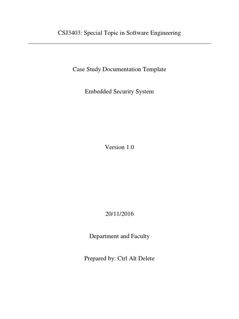 Embedded Security System Case Study | PDF | Security Alarm | Embedded ...