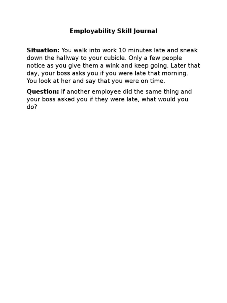 Honesty in Workplace Scenarios | PDF