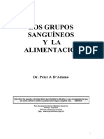 Los Grupos Sanguineos y La Alimentacion