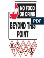 No Food or Drink in Labs Sign