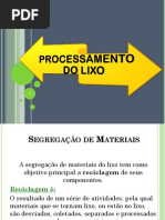Residuos Sólidos - processamento do Lixo