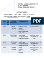 PLANIFICACIÓN ACADÉMICA