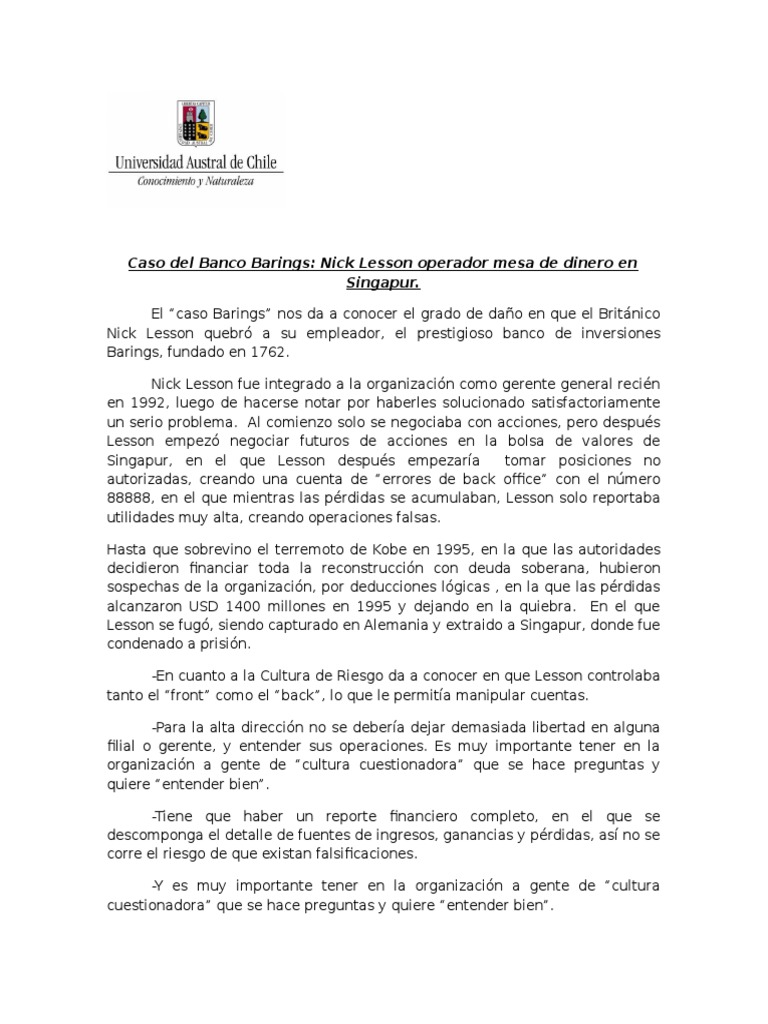 Caso Del Banco Barings PDF