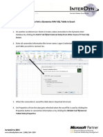 How To Link A Dynamics NAV SQL Table in Excel:: Server