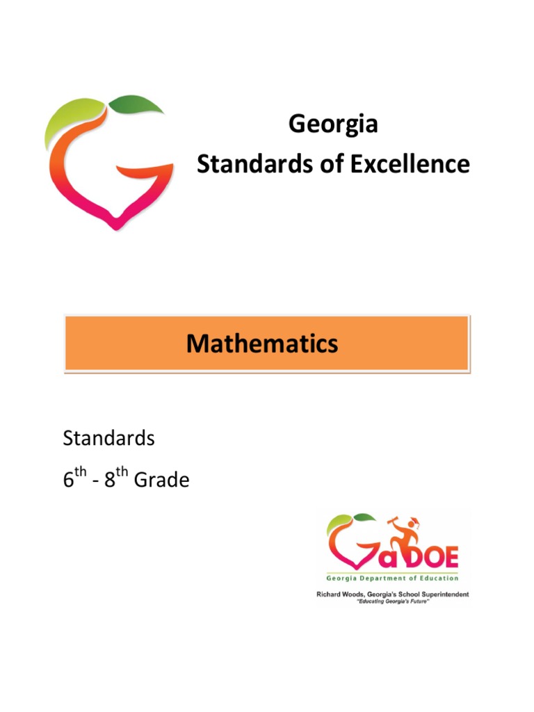 Grade 6 8 Mathematics Standards | PDF | Area | Equations