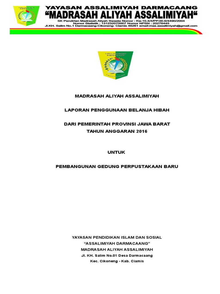 8 Contoh Spj Dana Hibah Provinsi Info Duwit