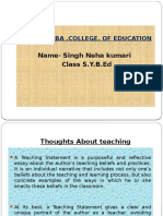 Name-Singh Neha Kumari Class S.Y.B.Ed: SMT - Surjaba .College. of Education