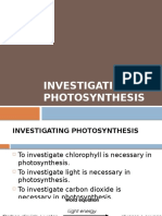 Investigations in Photosynthesis