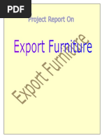 A Project Report On Furniture Export