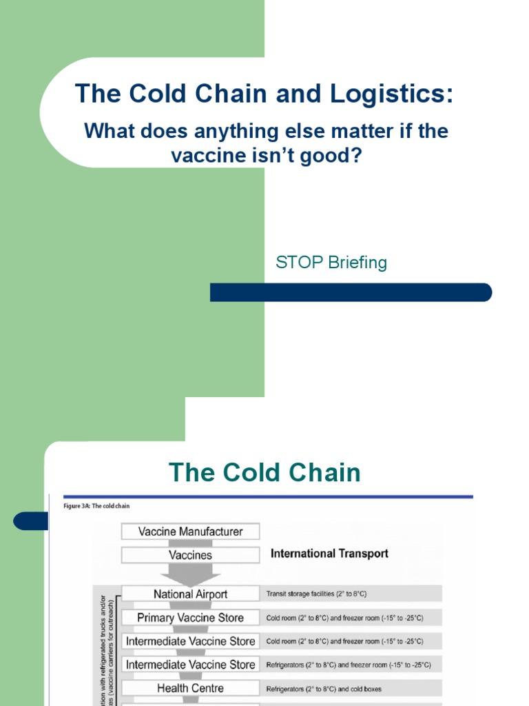 Cold Chain Logistics for Vaccine Storage | PDF | Refrigerator | Vaccines