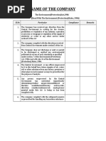 Checklist - Environmental Laws