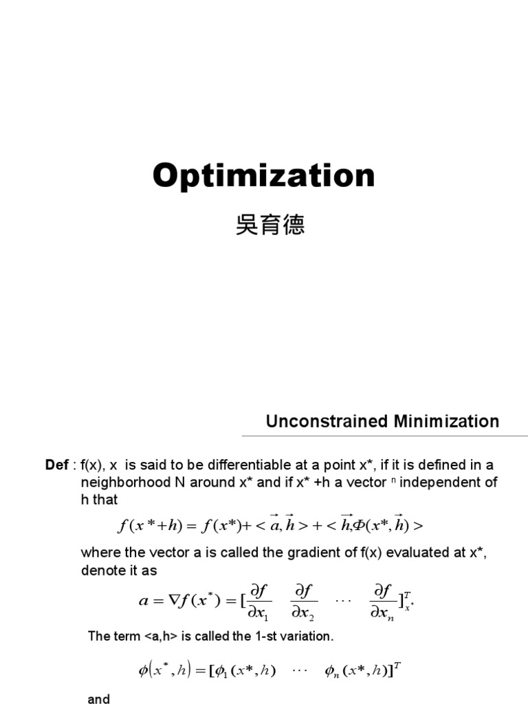 research papers on mathematical optimization