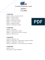 Qumica - Conteudo Programtico Anual - 1 Ano Mdio