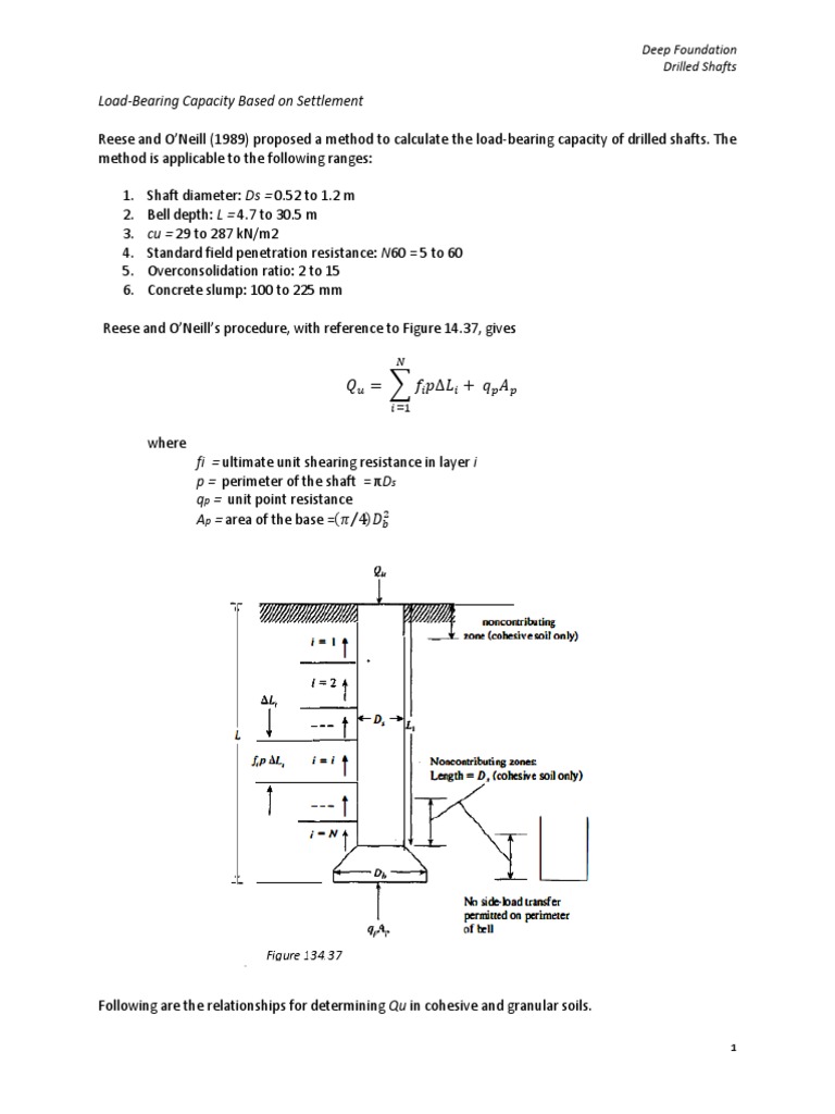 Drilled Shaft Foundation Design Guide | PDF | Deep Foundation ...