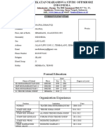 Format CV Peserta