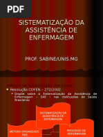 SISTEMATIZAÇÃO DA ASSISTÊNCIA DE ENFERMAGEM.ppt