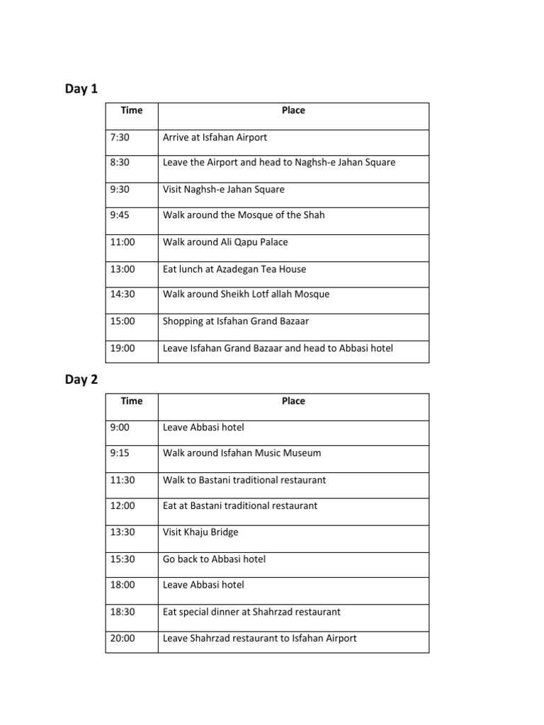 Live Tour Schedule