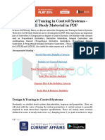 Design and Tuning in Control Systems - GATE Study Material in PDF