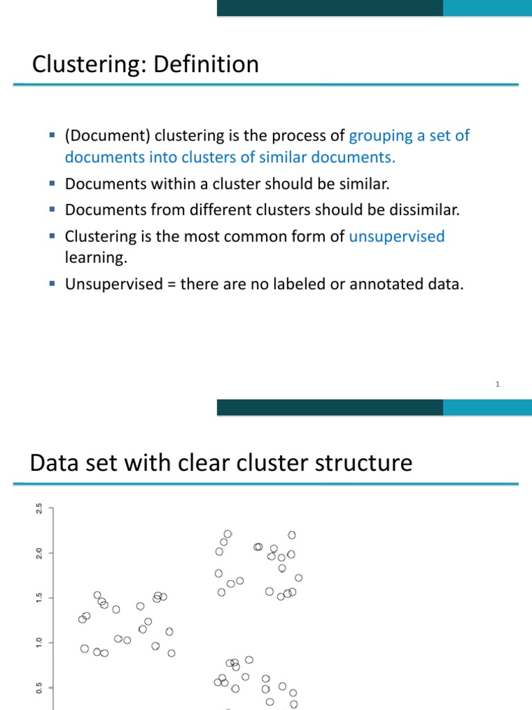 Lecture 17 Clustering | PDF | Cluster Analysis | Information Retrieval