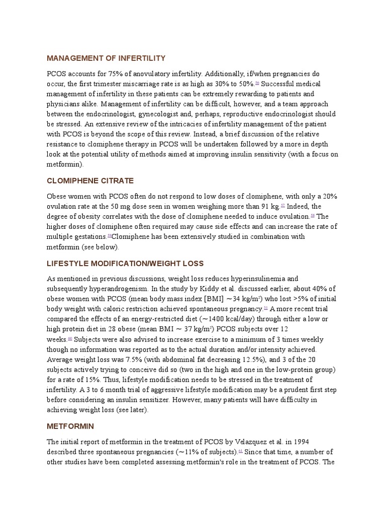 Management of Infertility | PDF | Polycystic Ovary Syndrome | Pregnancy