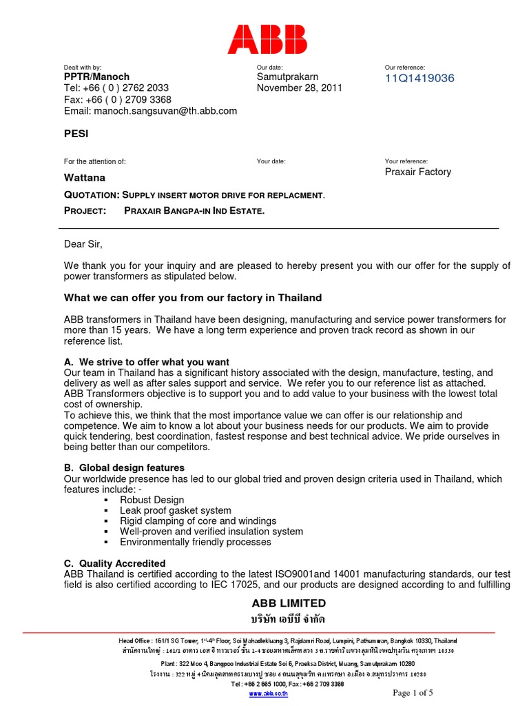 ABB Motor | PDF | Damages | Taxes