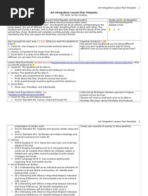 art lesson plan