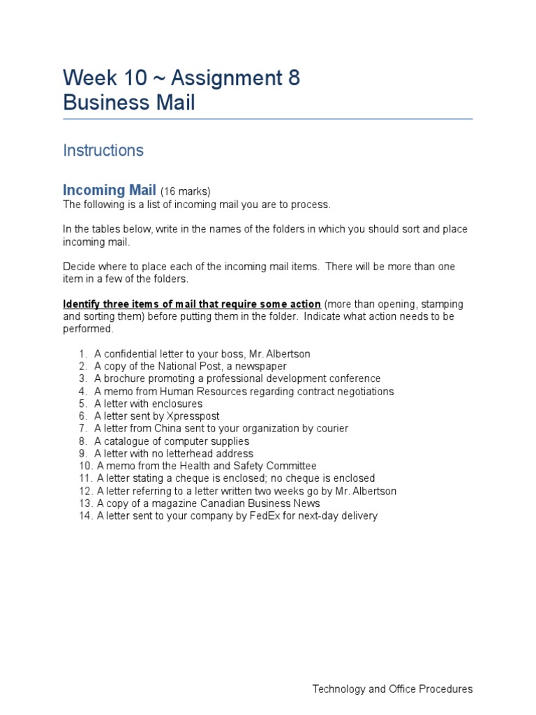Business Mail Processing Guide | PDF | Mail | Registered Mail