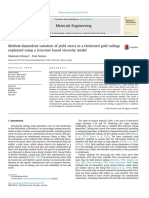 Method-Dependent Variation of Yield Stress in A Thickened Gold Tailings Explained Using A Structure Based Viscosity Model