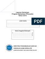 Format Laporan Kemajuan Program PMW 2016