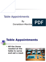 Table Appointments