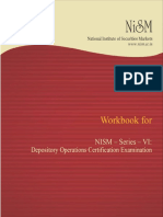 2016 NISM Series VI Depository Operations CE Workbook JUNE 2016 F