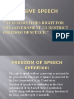 Is Government Restriction of Freedom of Speech Sometimes Right