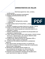 Tareas Del Administrador de Taller