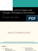 technology and its impact and changes throughout generations