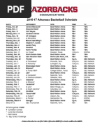 2016 17 MBB Schedule