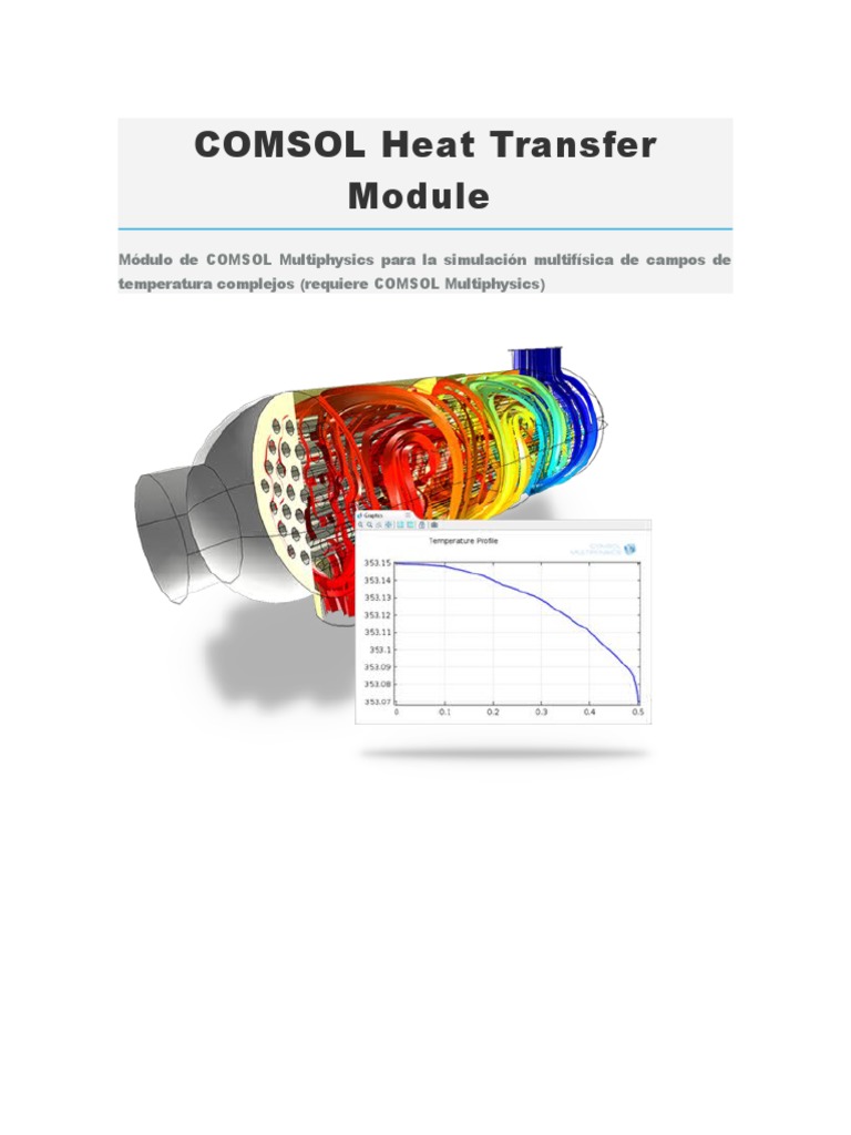 COMSOL Heat Transfer Module PDF Calor Ciencia de los materiales