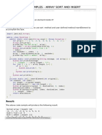 Java Examples - Array Sort and Insert