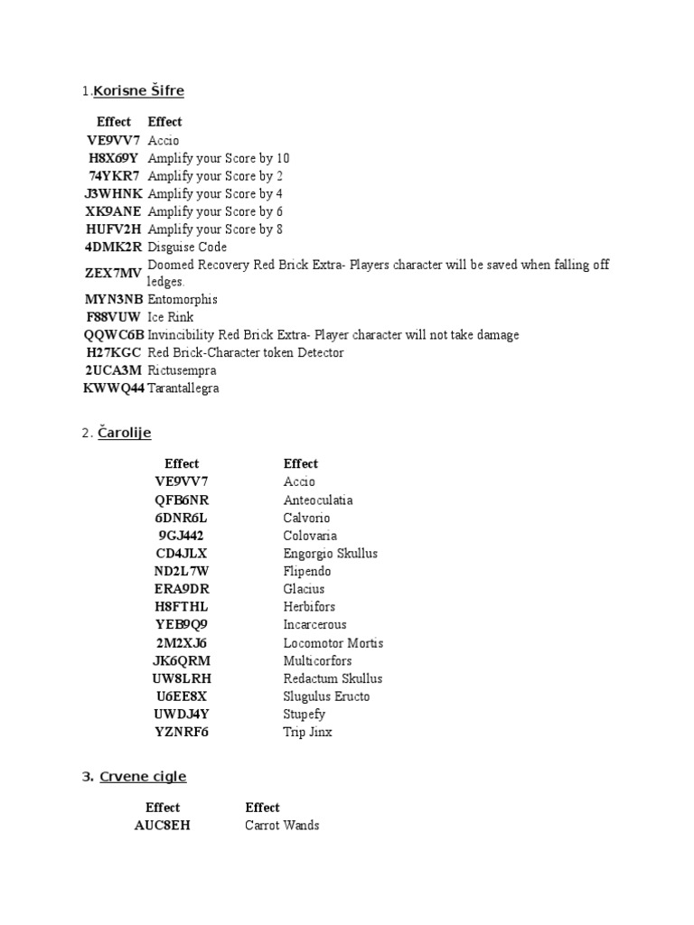 LEGO Harry Potter cheats - Full codes list for Years 1-4, Years 5